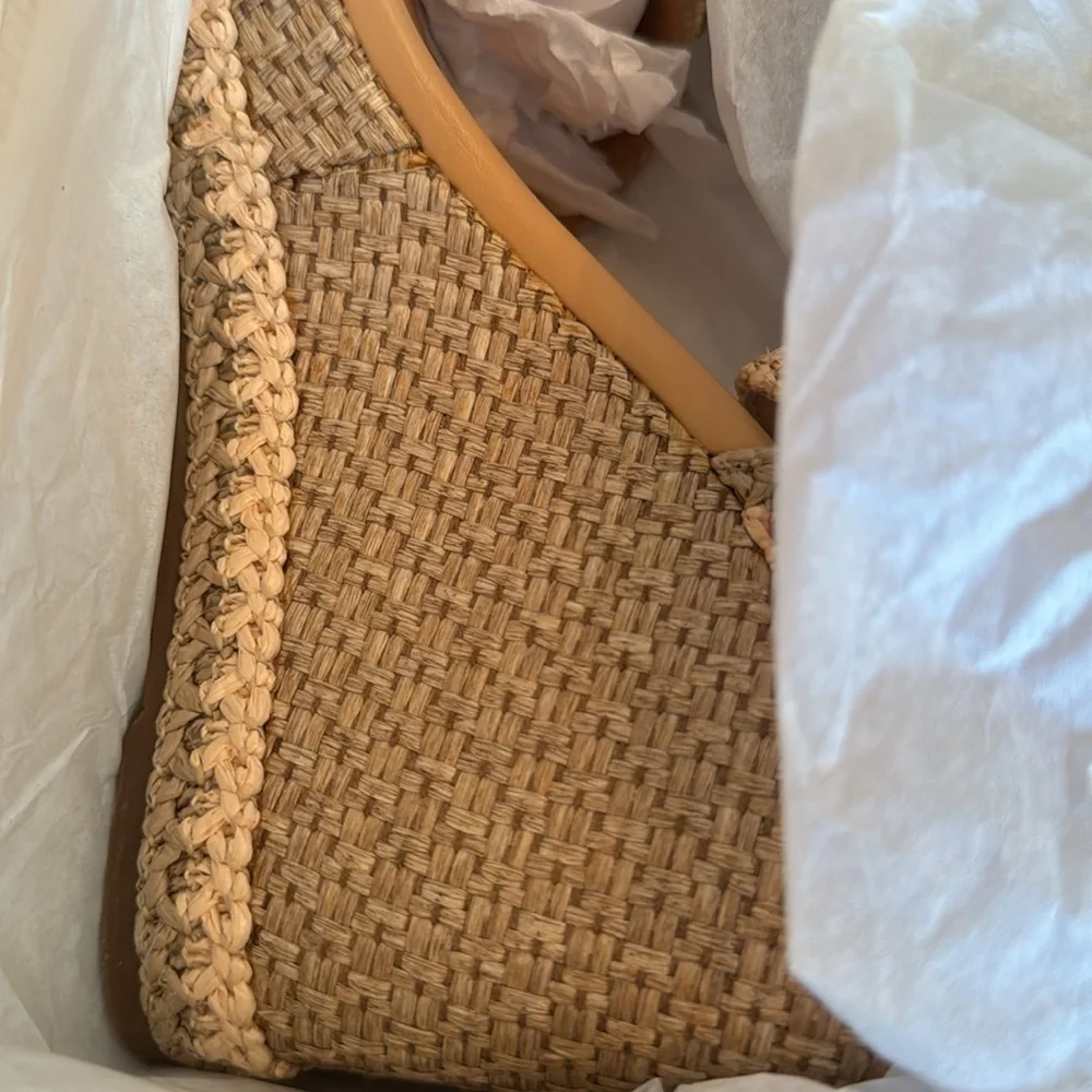Arezzo Women's Tan Wedge platform Sandals NIB 9